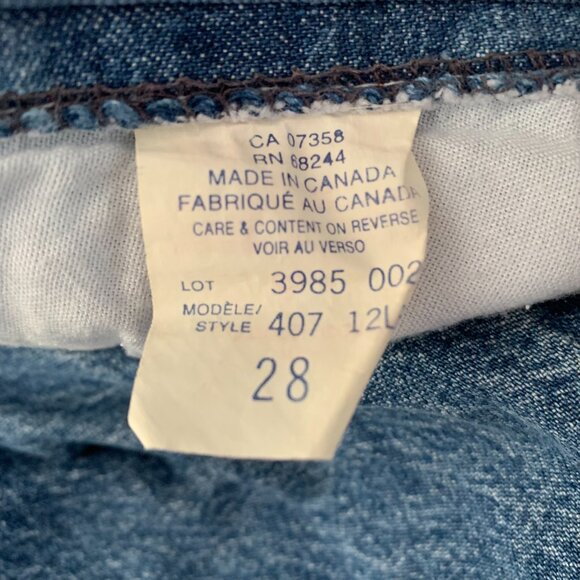 Vintage 80s 90s Hollywood Stonewash Denim Pleated Jean Pencil Skirt - Picture 7 of 12